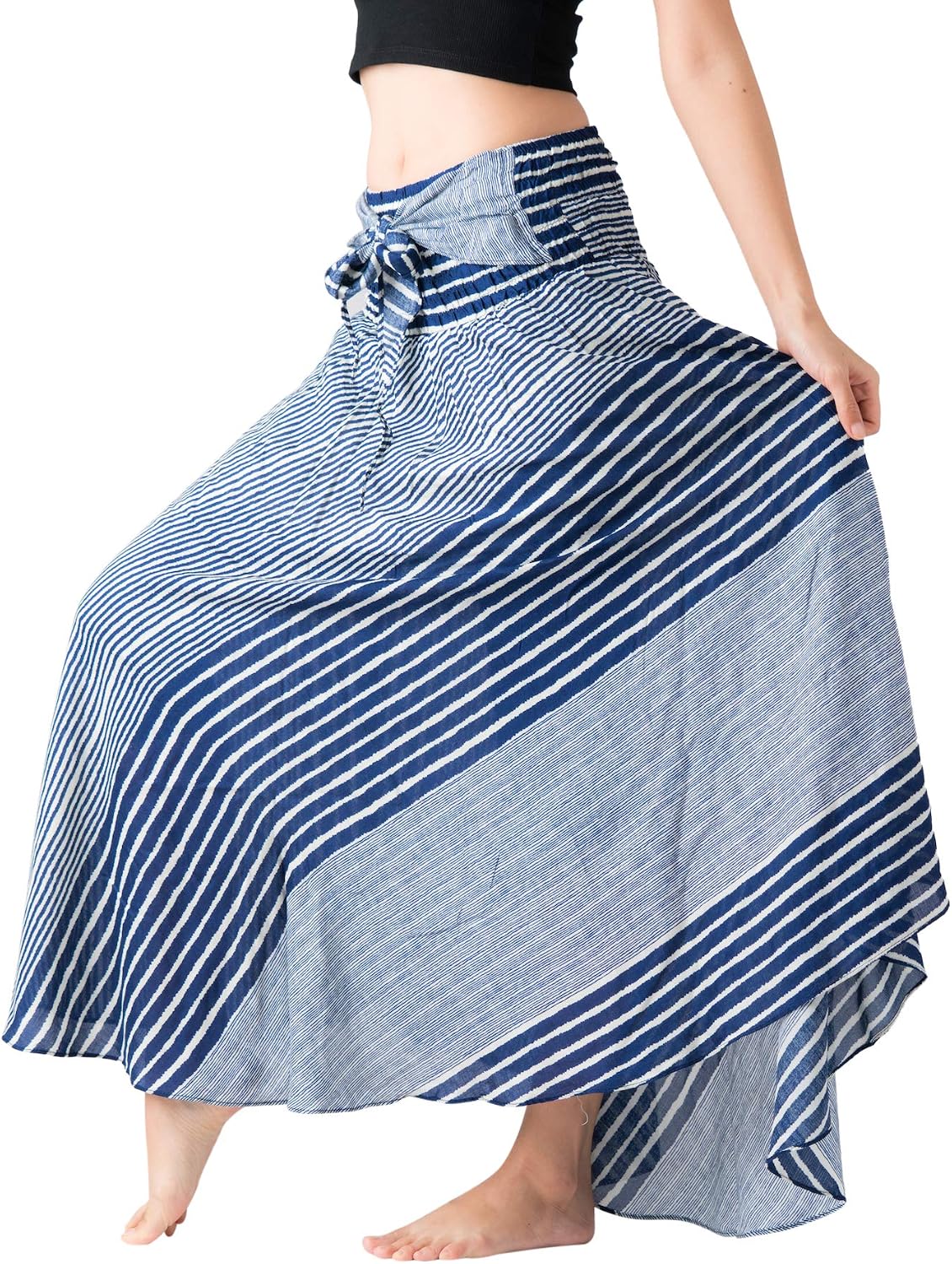 Lightweight Boho Maxi Skirt with Elastic Waist
