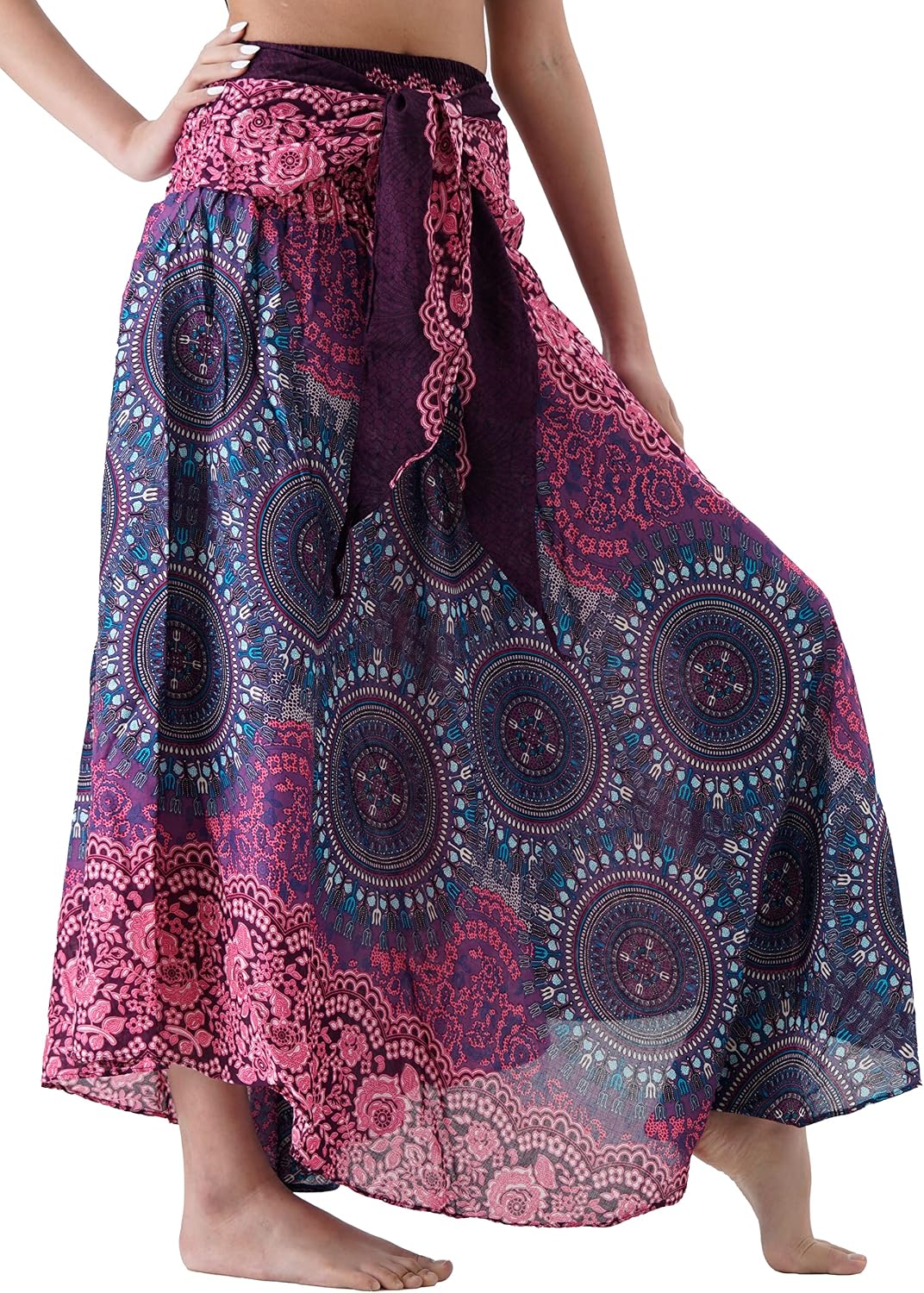 Lightweight Boho Maxi Skirt with Elastic Waist