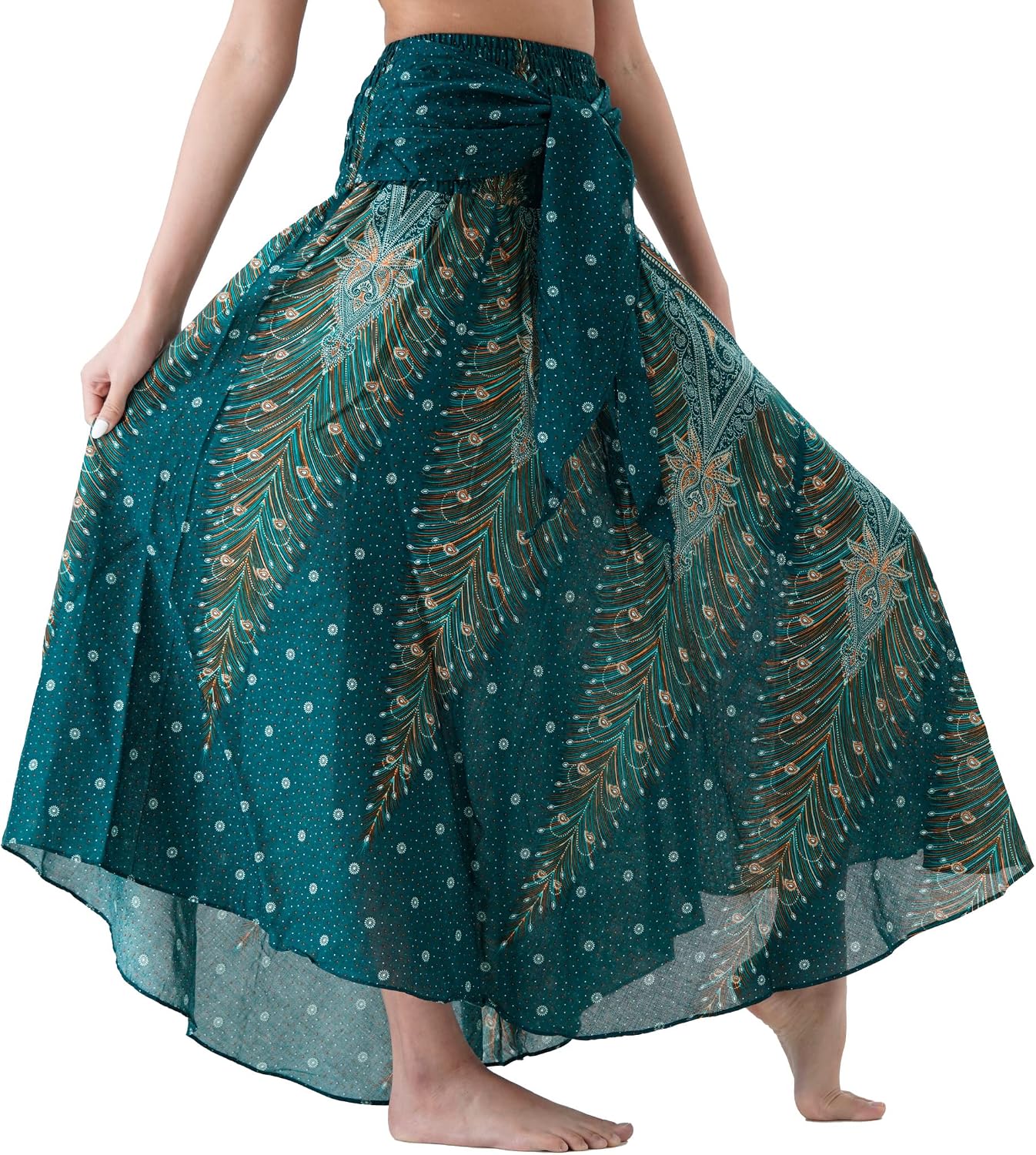 Lightweight Boho Maxi Skirt with Elastic Waist