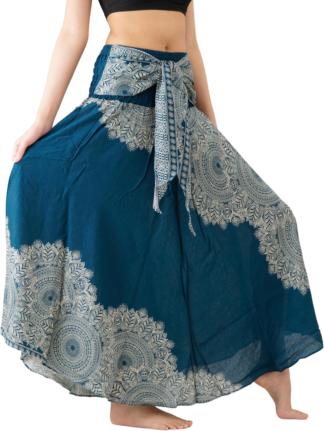 Lightweight Boho Maxi Skirt with Elastic Waist
