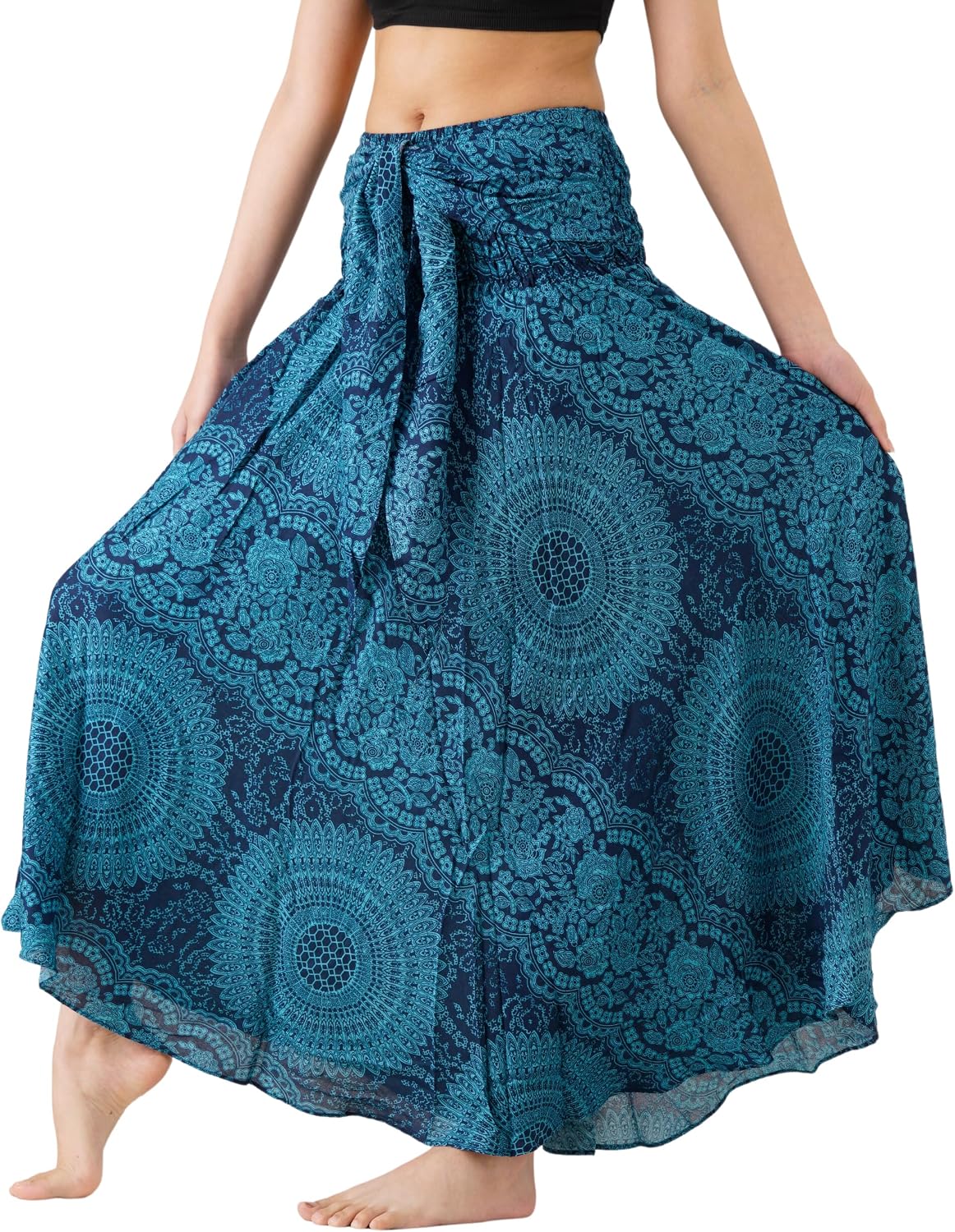Lightweight Boho Maxi Skirt with Elastic Waist
