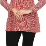 Printed Short Kurti Tunic Top, Cotton