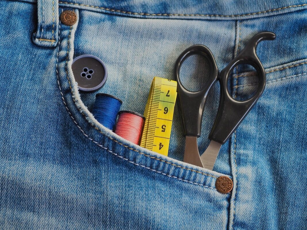 Measuring tape sewing fabric