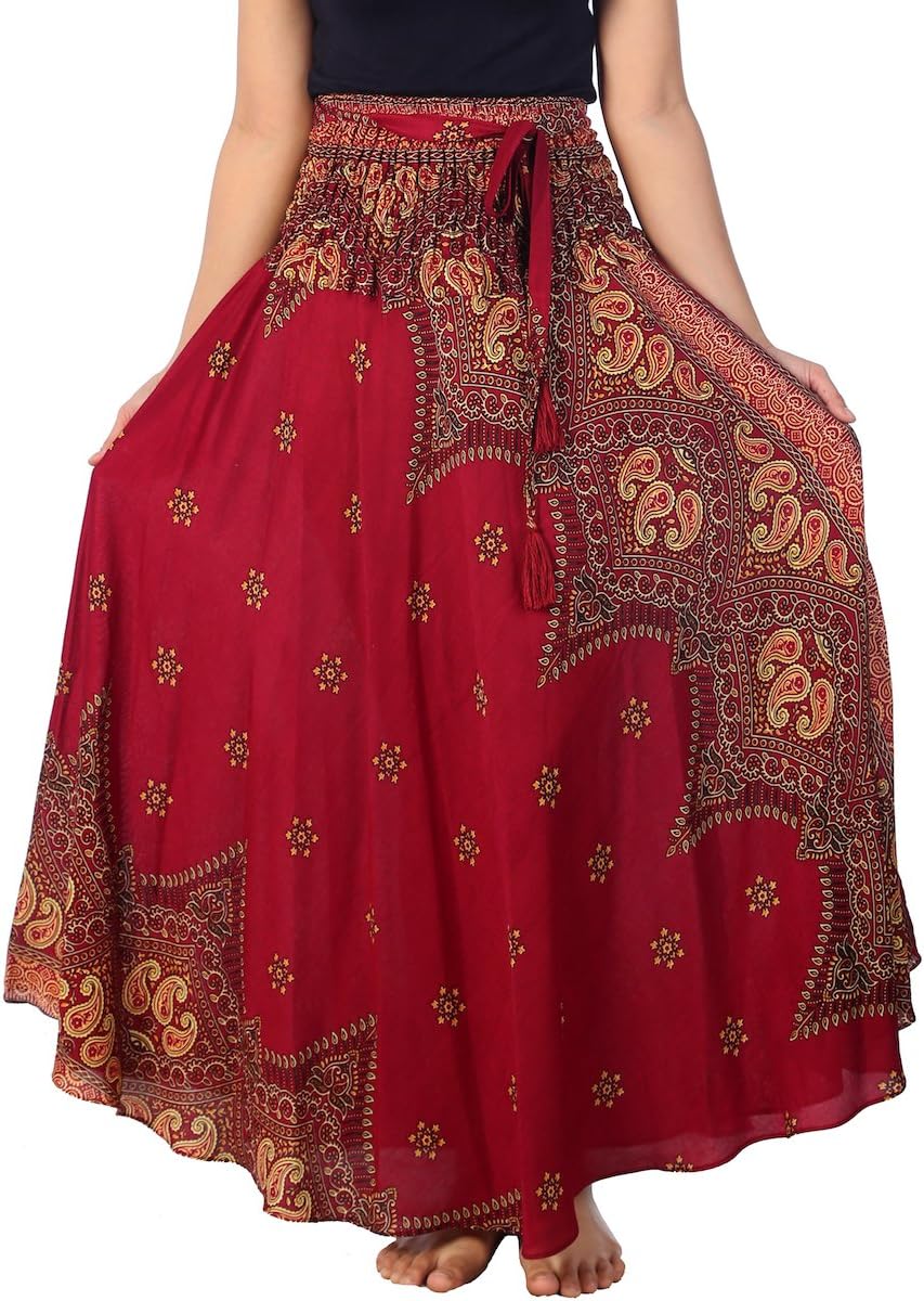 Convertible Boho Maxi Skirt in Rayon