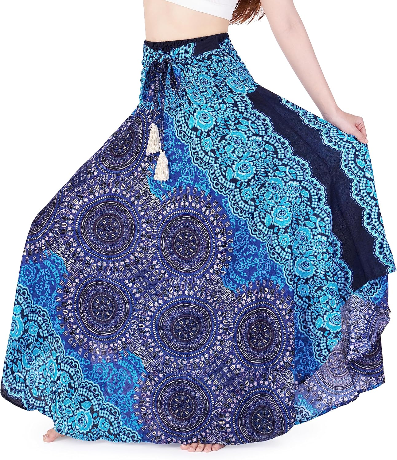 Convertible Boho Maxi Skirt in Rayon