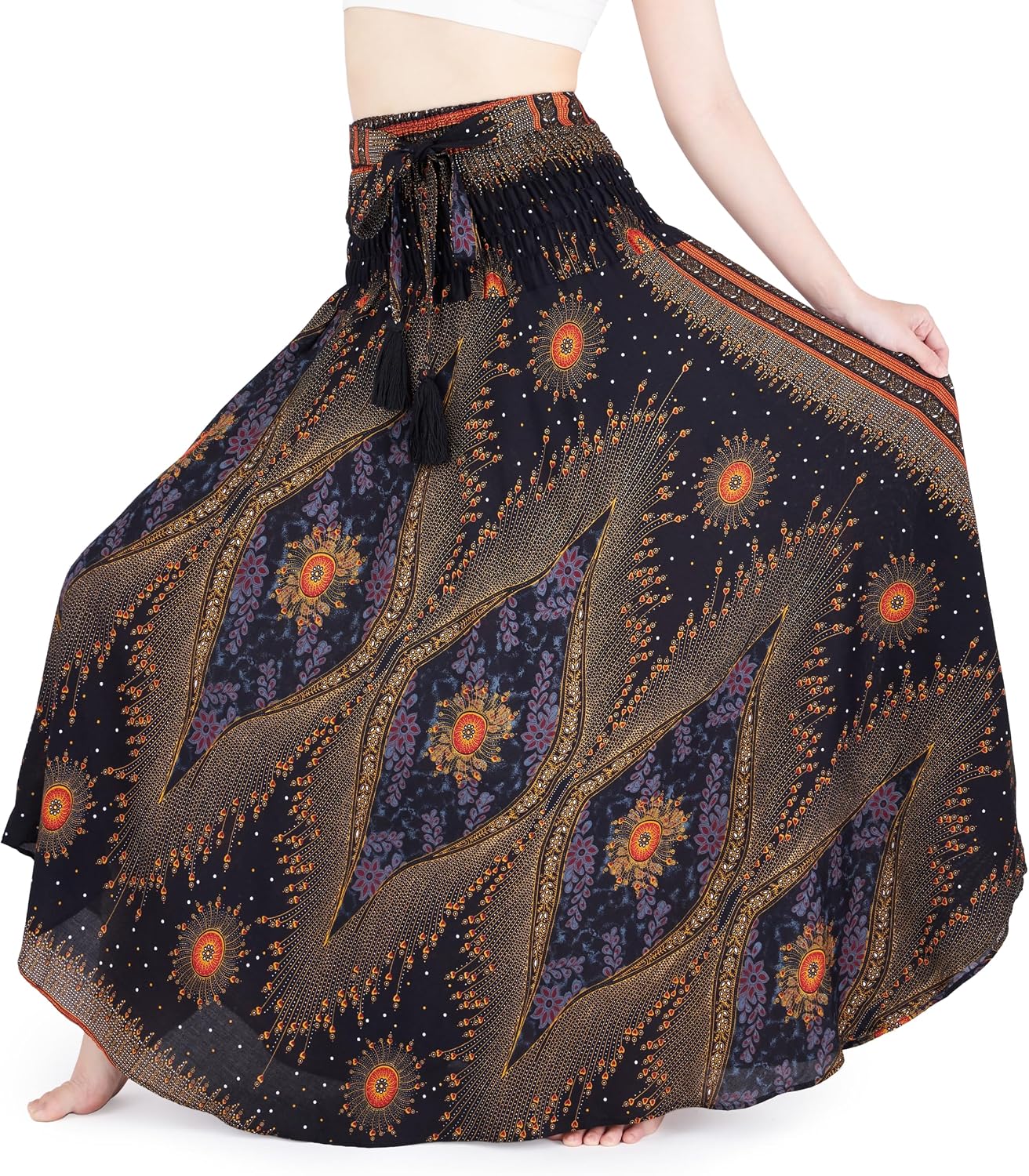 Convertible Boho Maxi Skirt in Rayon
