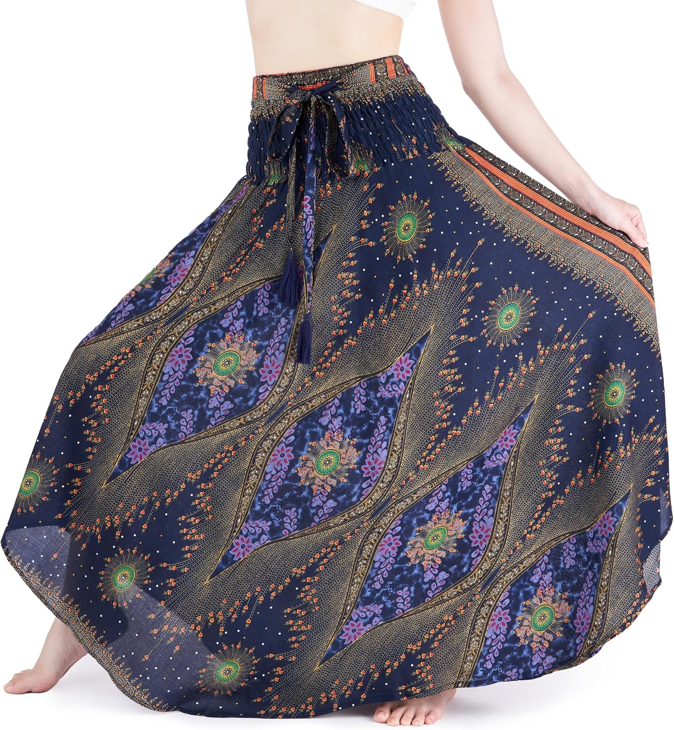 Convertible Boho Maxi Skirt in Rayon