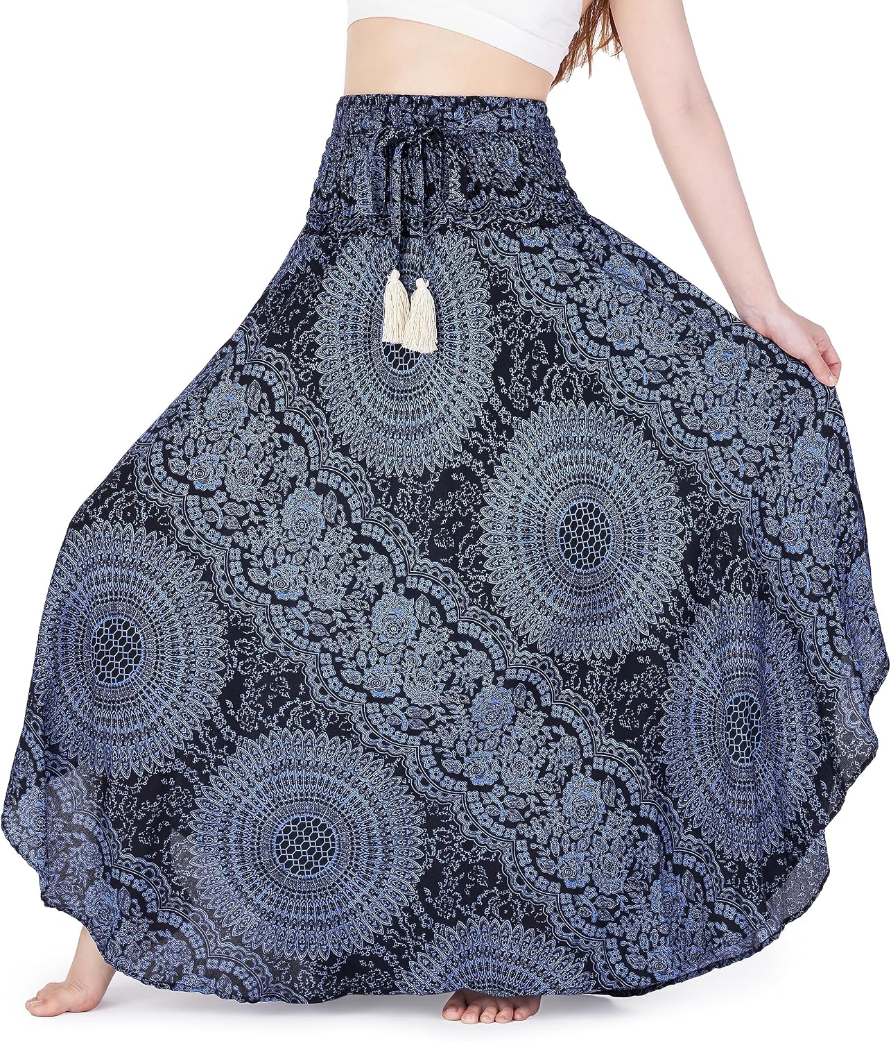 Convertible Boho Maxi Skirt in Rayon