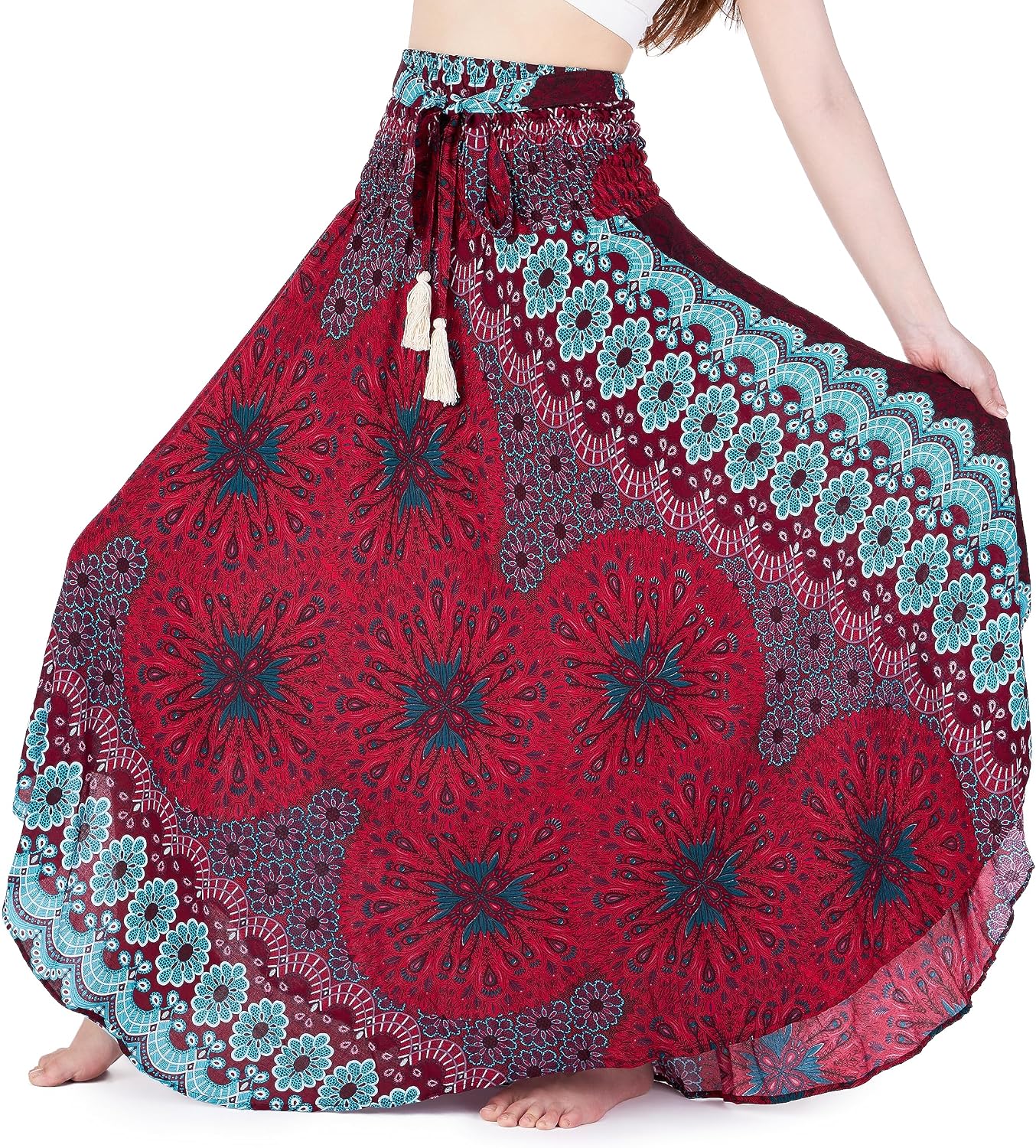Convertible Boho Maxi Skirt in Rayon