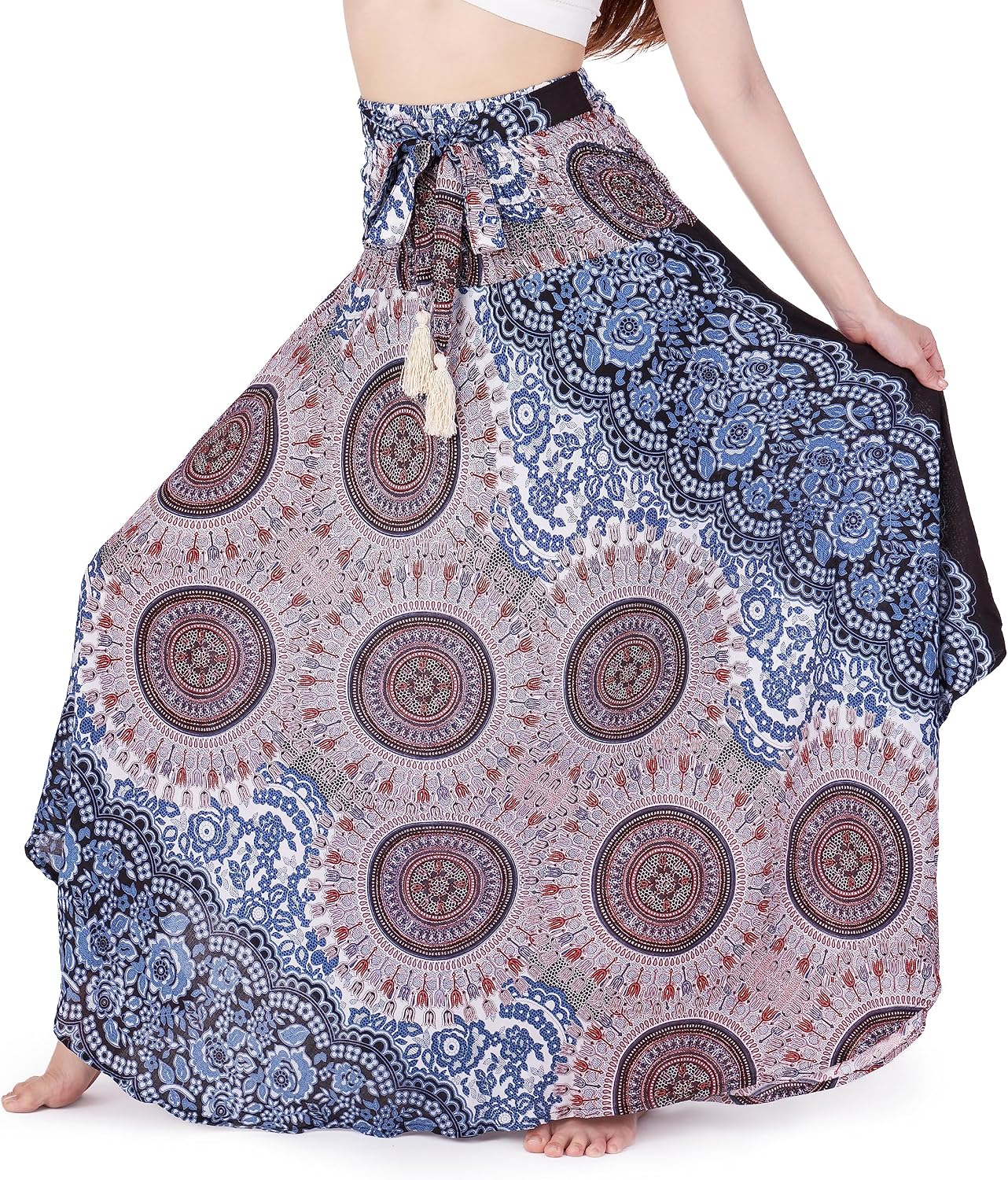 Convertible Boho Maxi Skirt in Rayon