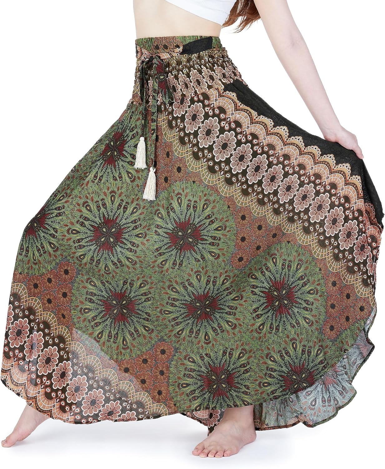 Convertible Boho Maxi Skirt in Rayon