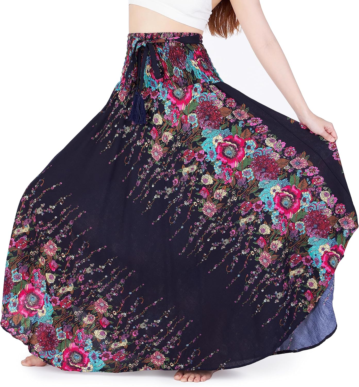 Convertible Boho Maxi Skirt in Rayon