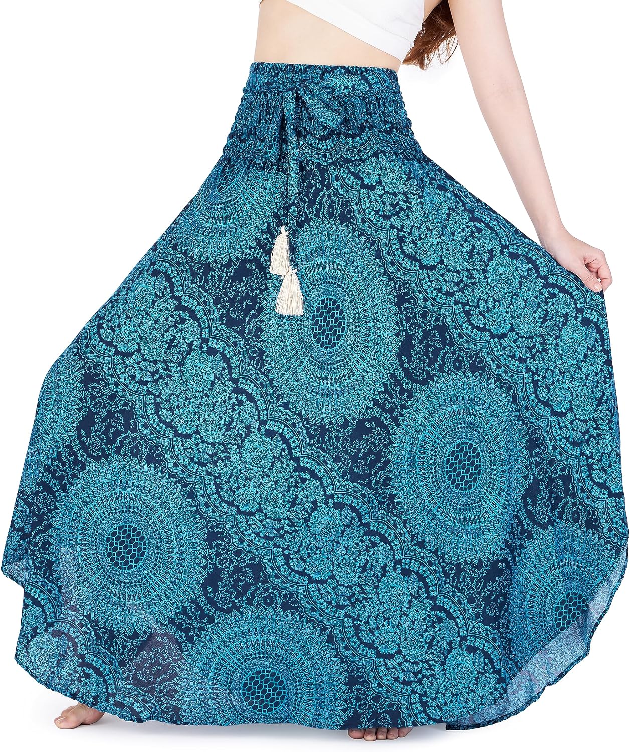 Convertible Boho Maxi Skirt in Rayon
