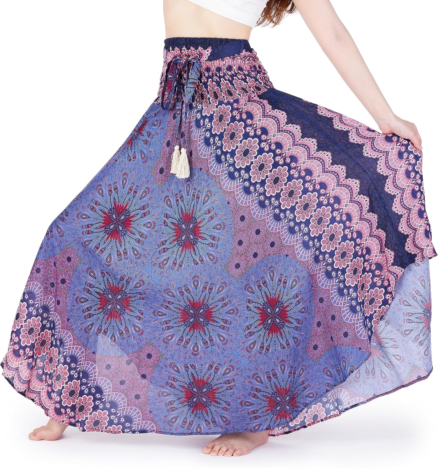 Convertible Boho Maxi Skirt in Rayon
