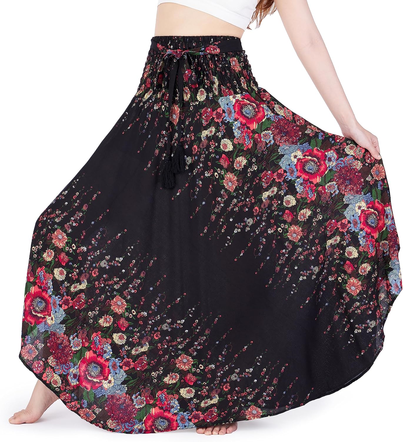 Convertible Boho Maxi Skirt in Rayon