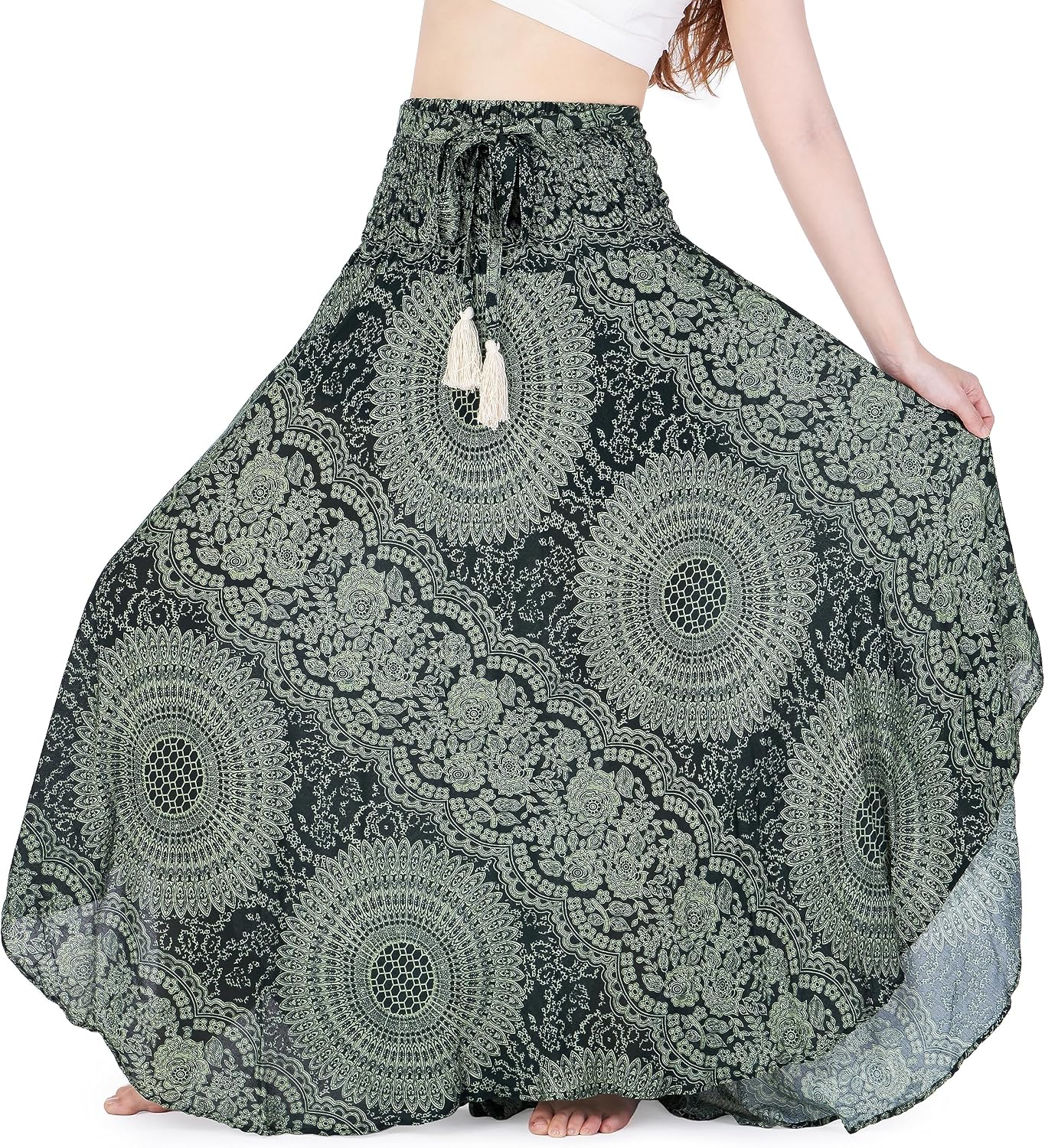 Convertible Boho Maxi Skirt in Rayon