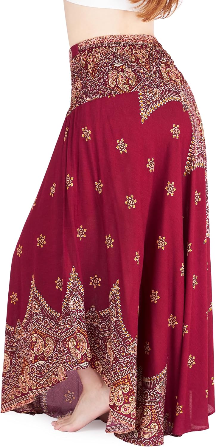Convertible Boho Maxi Skirt in Rayon