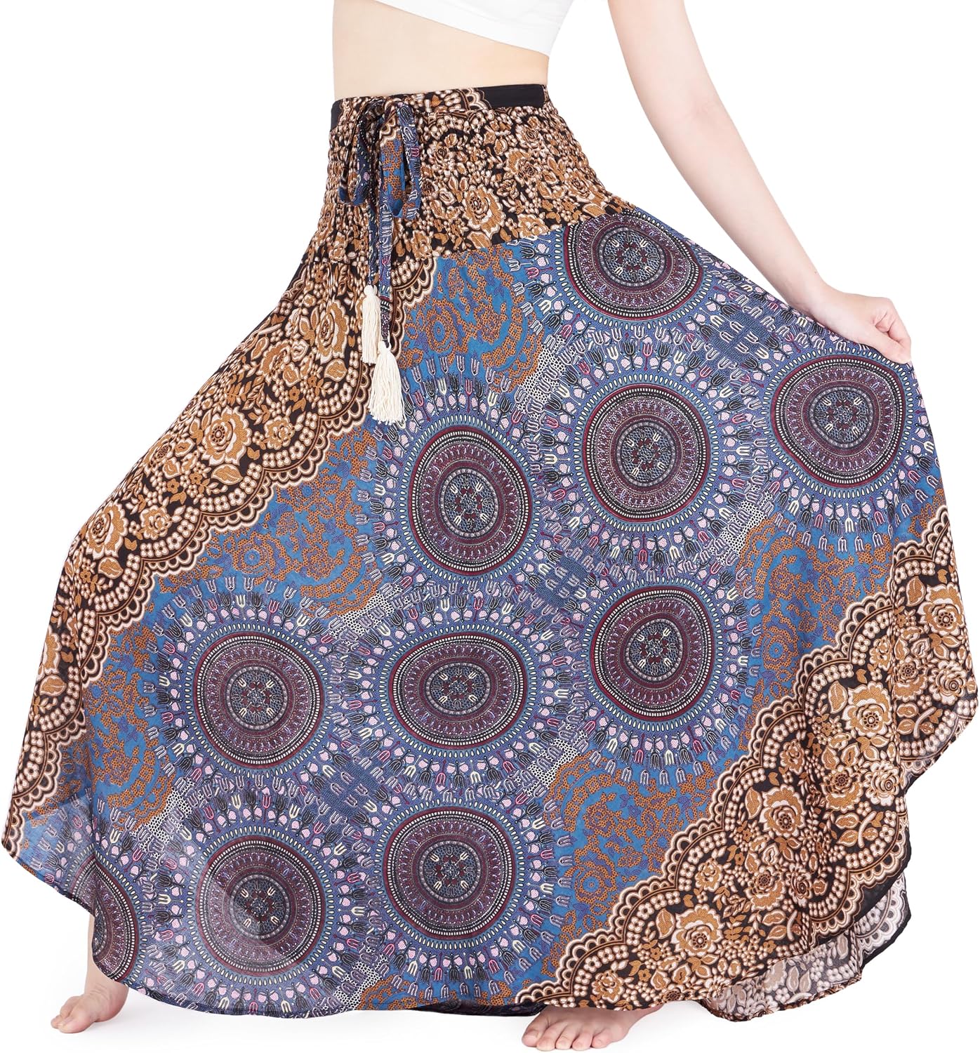 Convertible Boho Maxi Skirt in Rayon