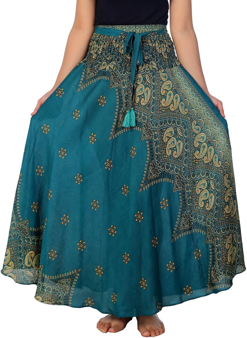 Convertible Boho Maxi Skirt in Rayon