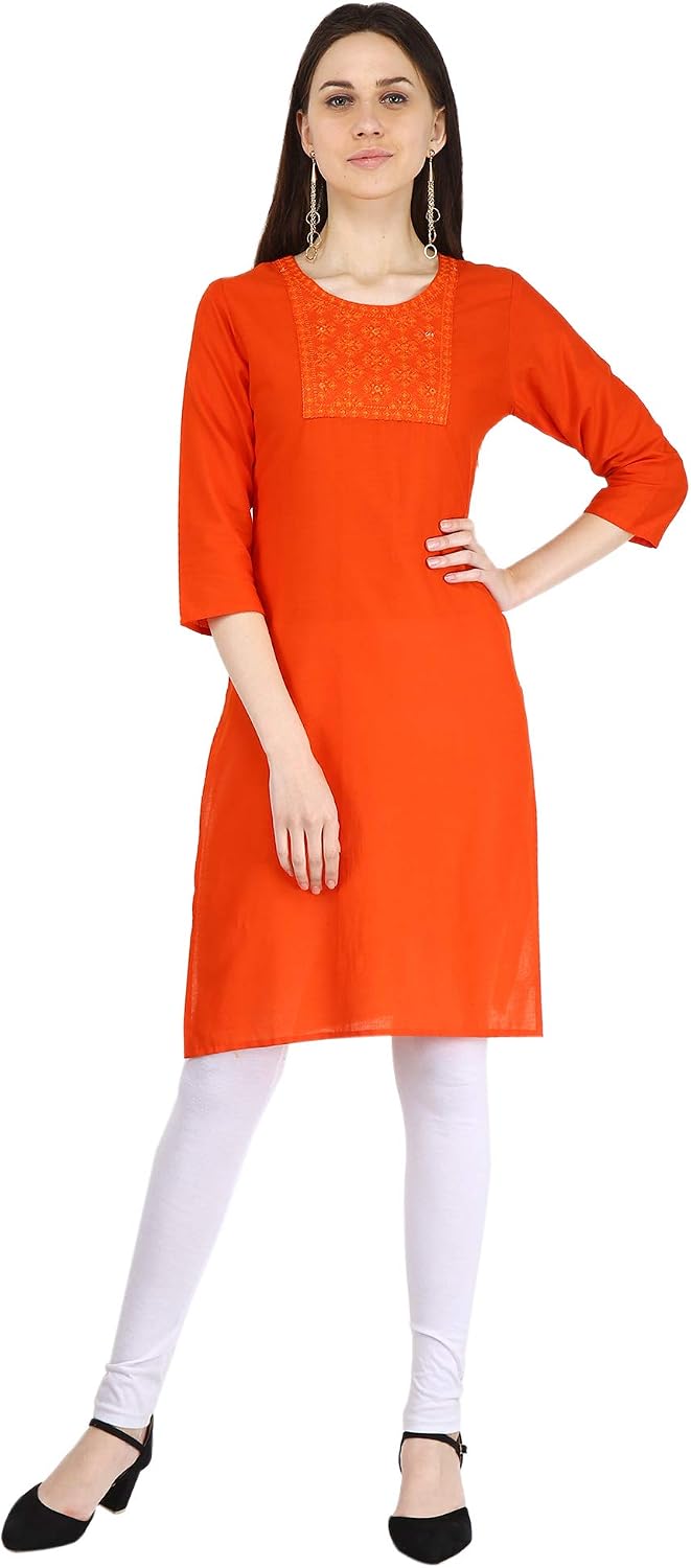 Embroidered Cotton Kurti Top