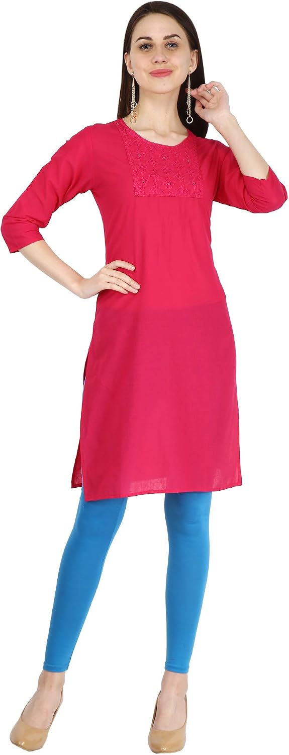 Embroidered Cotton Kurti Top