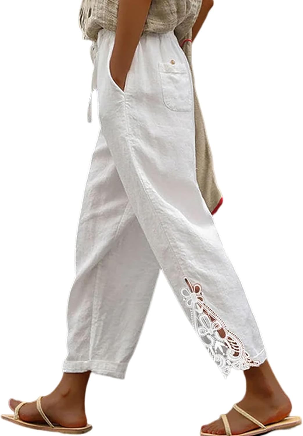 Lightweight Drawstring Trousers with Pockets