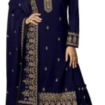 Palazzo-Style Salwar Suit Set, Party Wear