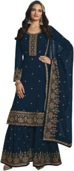 Palazzo-Style Salwar Suit Set, Party Wear
