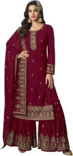Palazzo-Style Salwar Suit Set, Party Wear