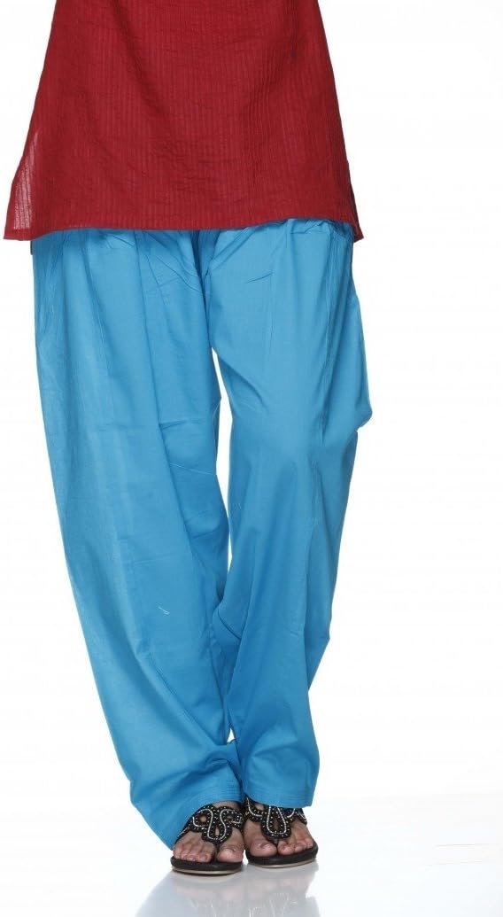 Plain Cotton Salwar Pants with Elastic Waist