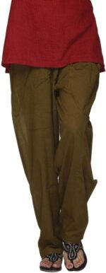 Plain Cotton Salwar Pants with Elastic Waist