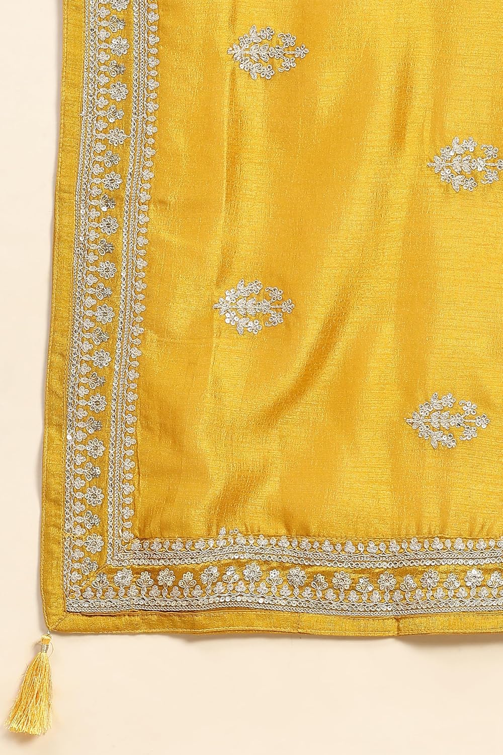 Vichitra Silk Embroidered Salwar Suit Set with Dupatta